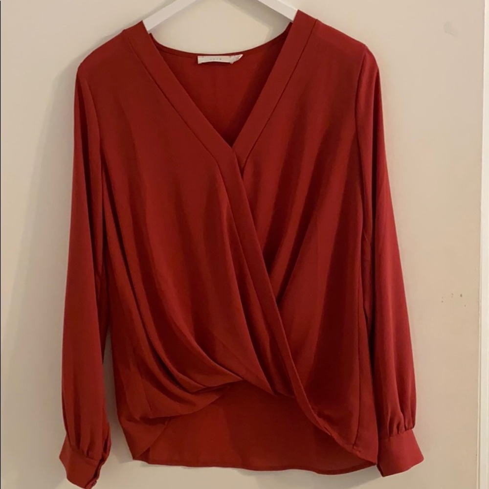 Lush blouse in beautiful rust color